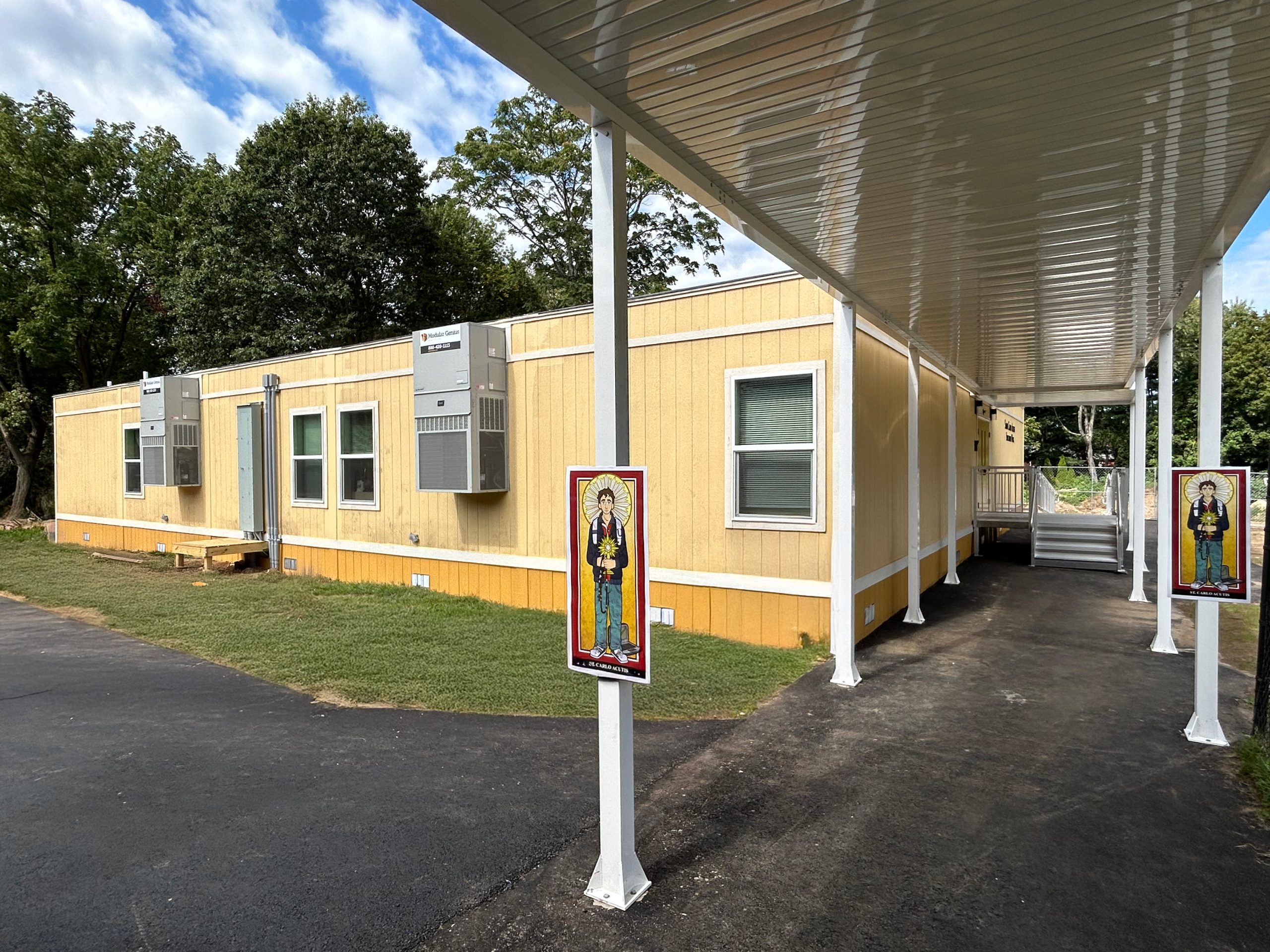 catholic school, modular classroom