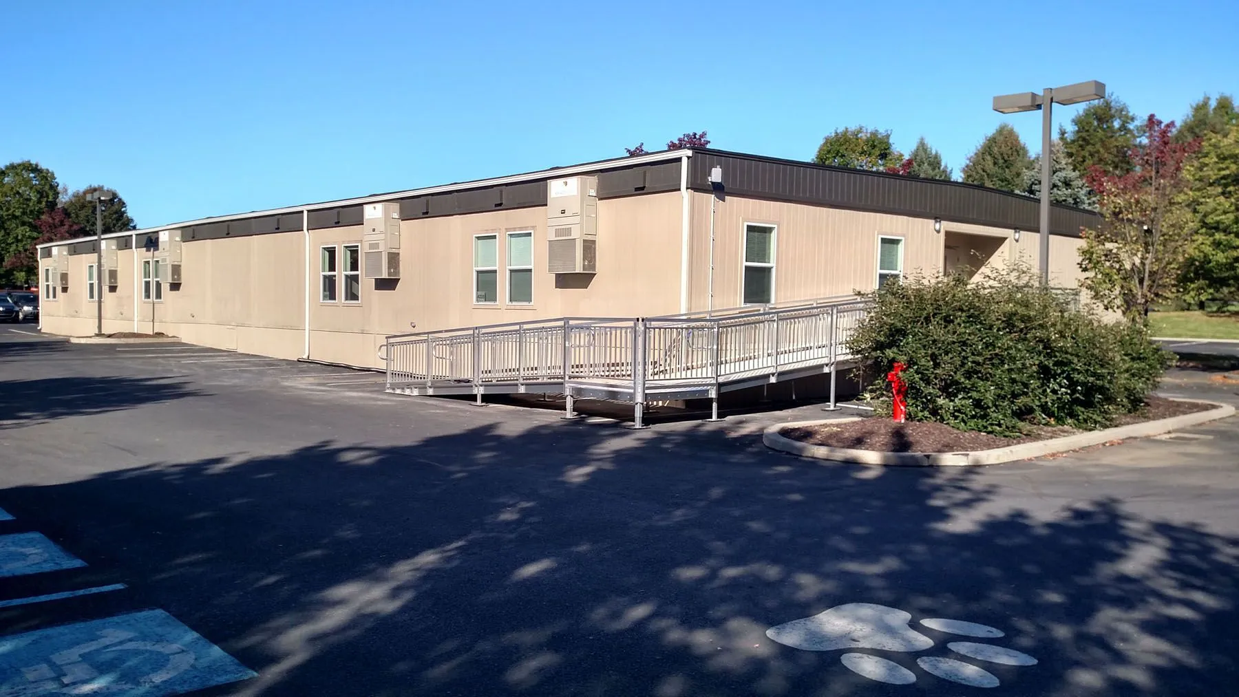 modular, school, winter, construction, modularbuilding